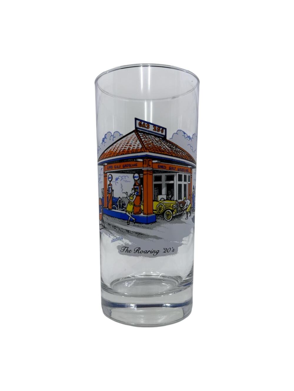 Vintage Gulf Collectors Series Roaring 20's Tall Glass